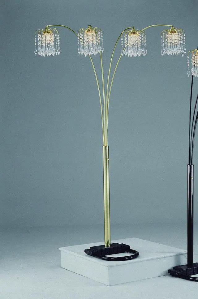 Main image of Gold Rain Drop Arc Floor Lamp 91''H by