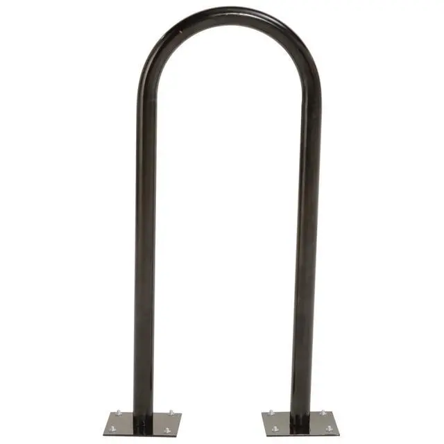 Alt view image 2 of 6 - U-Rack Bike Rack, Flange Mount, 2-Bike Capacity, Black | Steel Construction, Powder Coat Finish, Commercial Bike Rack for Stores, Parks and Schools