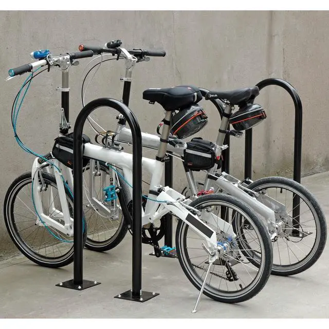 Alt view image 6 of 6 - U-Rack Bike Rack, Flange Mount, 2-Bike Capacity, Black | Steel Construction, Powder Coat Finish, Commercial Bike Rack for Stores, Parks and Schools