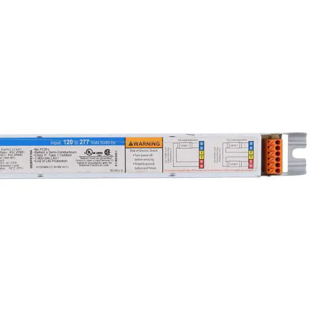 Alt view image 2 of 3 - Universal 19831 B228PUNV-C Electronic Fluorescent Ballast, 1 or 2-Lamp, 28W T5, 120/277V