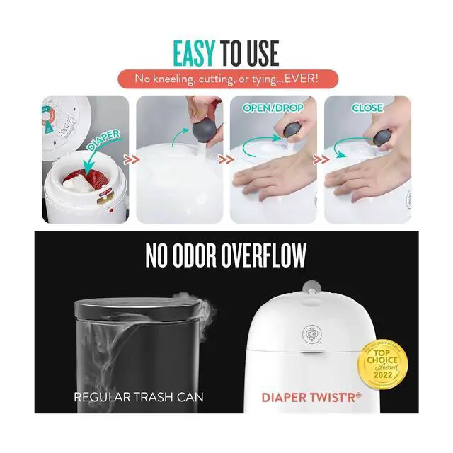 Alt view image 3 of 6 - Diaper Twist'r Diaper Pail