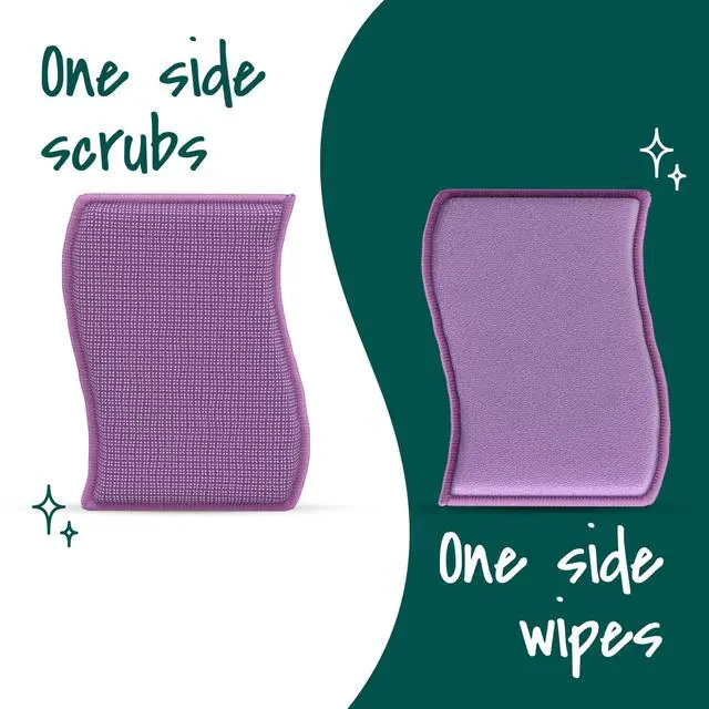 Alt view image 6 of 7 - Dobie Stay Clean Scrubbers, Non-Scratch Dual-Sided Dish Sponges with Absorbent Cloth Side, Odor Resistant Scrubbing Pads for Dishes and Household Cleaning, 8-Pack