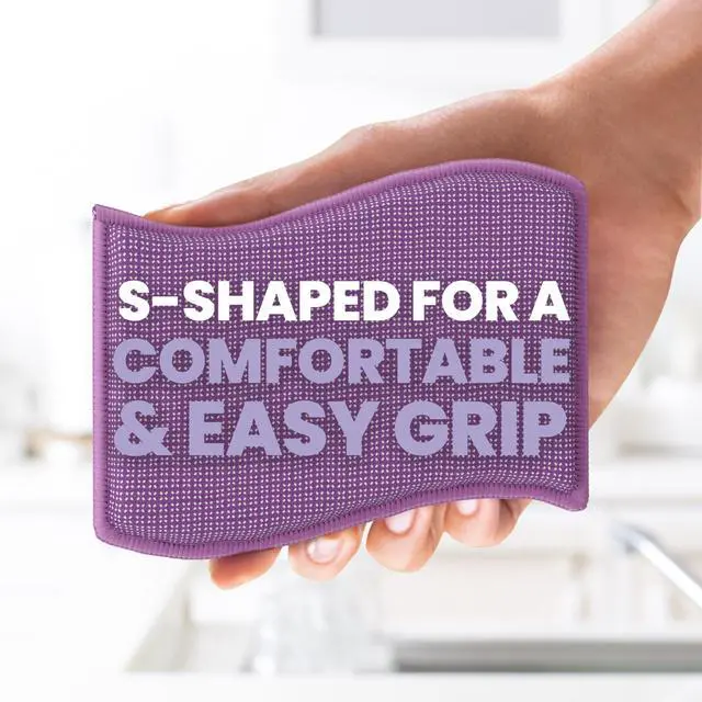 Alt view image 7 of 7 - Dobie Stay Clean Scrubbers, Non-Scratch Dual-Sided Dish Sponges with Absorbent Cloth Side, Odor Resistant Scrubbing Pads for Dishes and Household Cleaning, 8-Pack