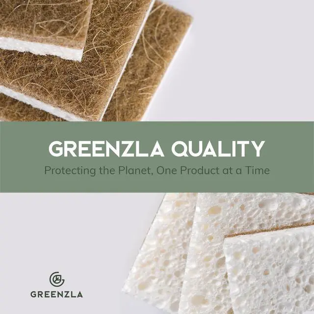 Alt view image 7 of 7 - 12 Pack Kitchen Sponges, Plant-Based Dish Sponges, Non-Scratch Sisal Hemp Scouring Pads for Dishes, Countertops, Bathtubs, and Tiles