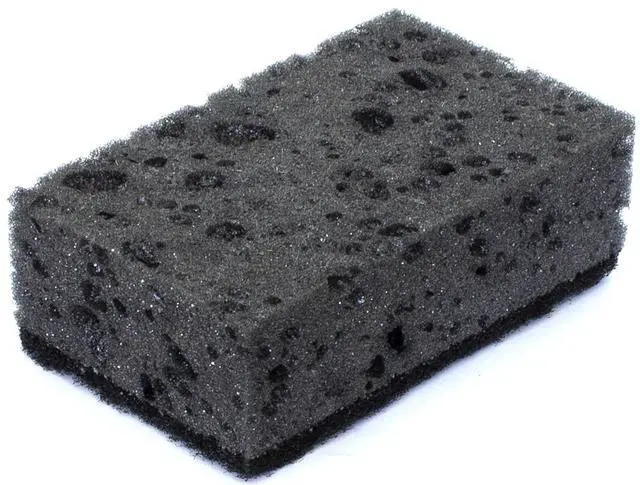 Alt view image 7 of 7 - Black Scrub Sponges. Made in Europe. 9 Pack, 4.3x2.8x1.4 inches. Heavy Duty and Non Scratch Fiber. Kitchen Sponges Pack with No Smell. for Dishes and Household Washing