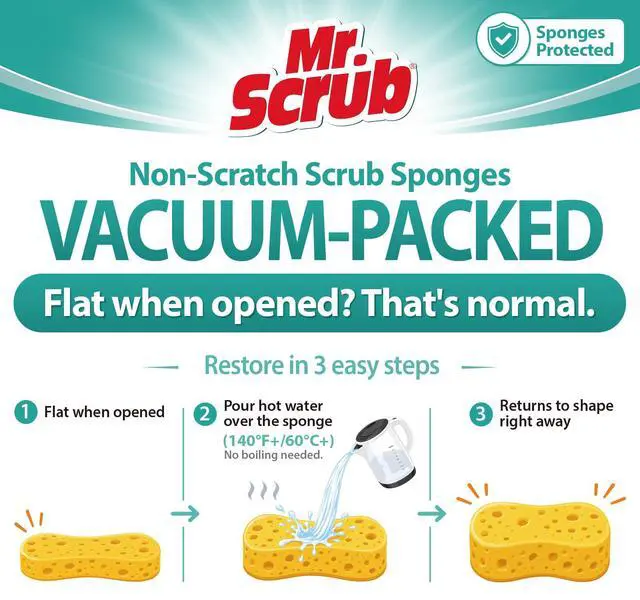 Alt view image 4 of 7 - Sponges Kitchen Scrub Dish Sponge Scouring Pad, 6 Pads Cleaning Brush Dishwasher Soap Supplies, Dishwashing Dinnerware Towels Sink Pan Pot Cloth Rags Holder Bathroom Bathtub