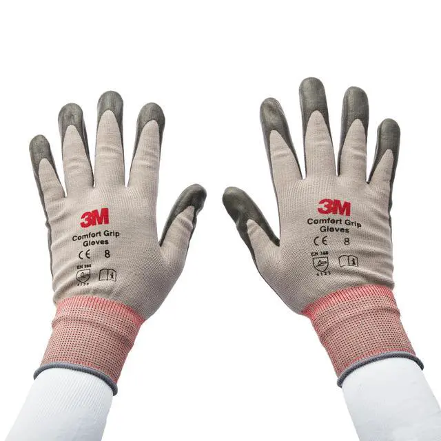 Alt view image 2 of 7 - Comfort Grip General Use Work Glove, Nitrile Palm Coating, Washable with Knit Wrist Cuff, 1 Pair, Large