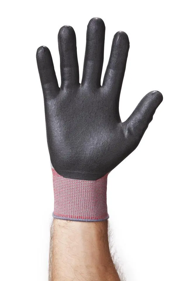 Alt view image 3 of 7 - Comfort Grip General Use Work Glove, Nitrile Palm Coating, Washable with Knit Wrist Cuff, 1 Pair, Large