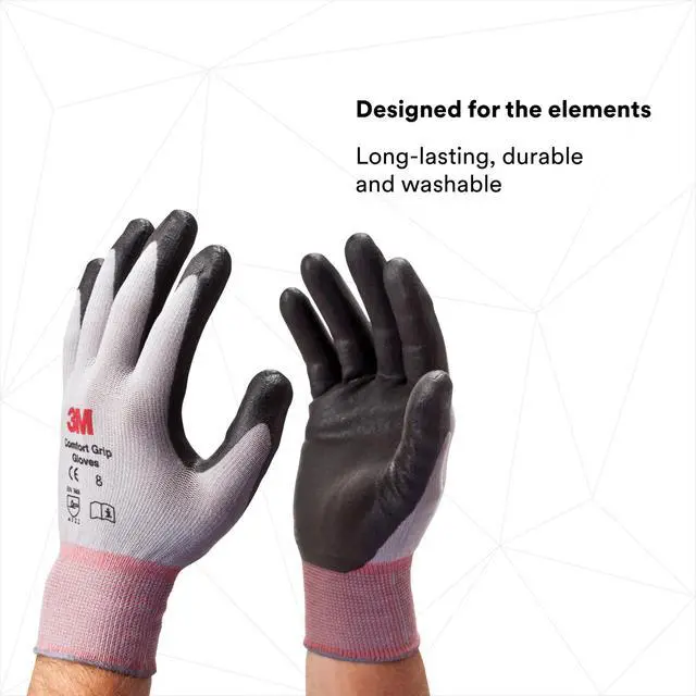 Alt view image 7 of 7 - Comfort Grip General Use Work Glove, Nitrile Palm Coating, Washable with Knit Wrist Cuff, 1 Pair, Large