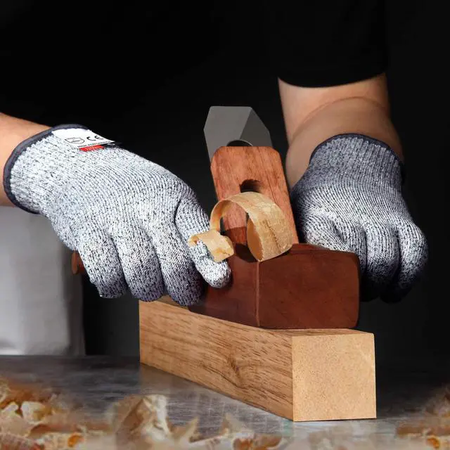Alt view image 2 of 7 - 2PCS Cut Resistant Gloves Food Grade, Cut Proof Gloves for kitchen, Mandolin Slicing, Wood Carving, Medium