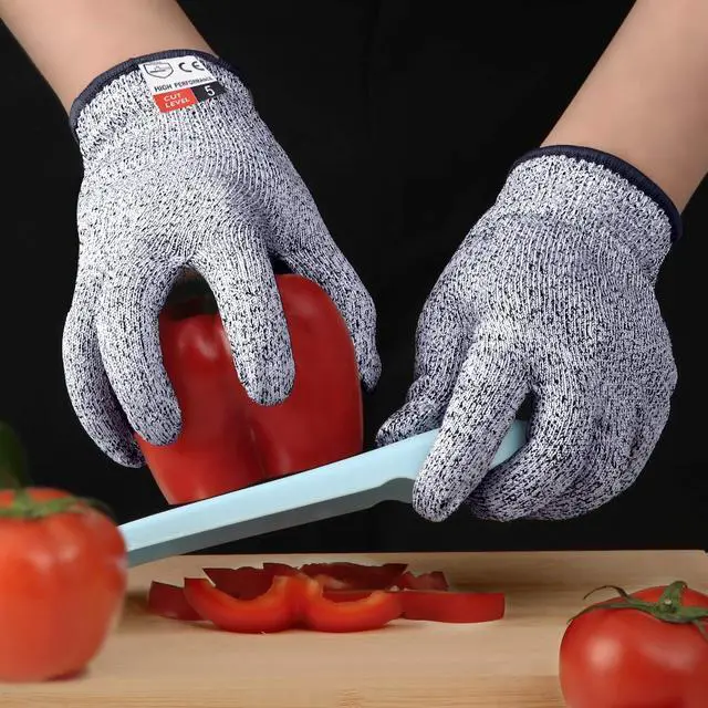 Alt view image 4 of 7 - 2PCS Cut Resistant Gloves Food Grade, Cut Proof Gloves for kitchen, Mandolin Slicing, Wood Carving, Medium
