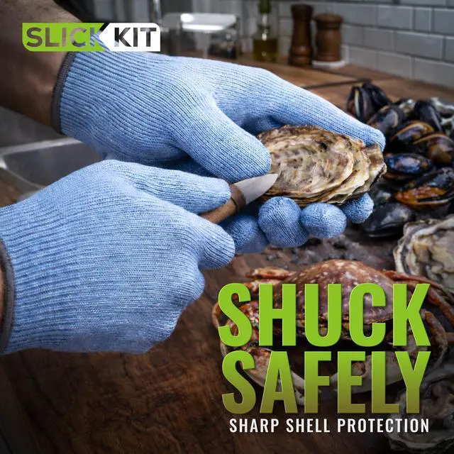 Alt view image 5 of 7 - Superior ANSI A6 Cut Resistant Gloves, 100% Food SafeBLUECutting Glove for Chefs & Butchers, Mandoline Oyster Shucking Gloves, Cut Proof Gloves with Premium Comfort & Dexterity