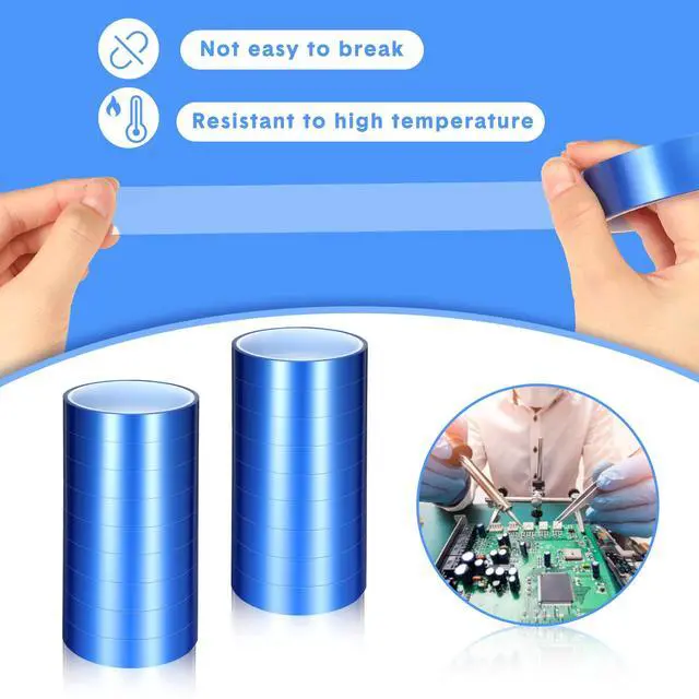 Alt view image 3 of 7 - Heat Resistant Gloves and Sublimation Heat Tape, 9 Rolls High Temperature Tape with 1 Pair Gloves for Sublimation Silicone Bump, 10 Piece Set