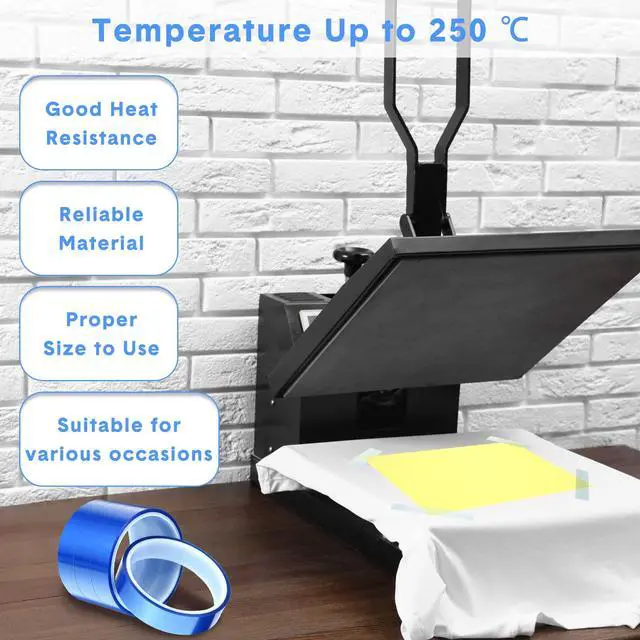 Alt view image 4 of 7 - Heat Resistant Gloves and Sublimation Heat Tape, 9 Rolls High Temperature Tape with 1 Pair Gloves for Sublimation Silicone Bump, 10 Piece Set