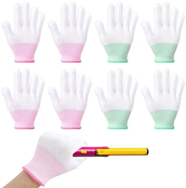 Main image of 8 Pcs Heat Gloves for Hair Styling, Heat Protectant Gloves Curling Iron Thermal Glove for Curling Wand and Flat Iron Hair Straightener Suitable Sublimation Heats Transfer Printing Soldering
