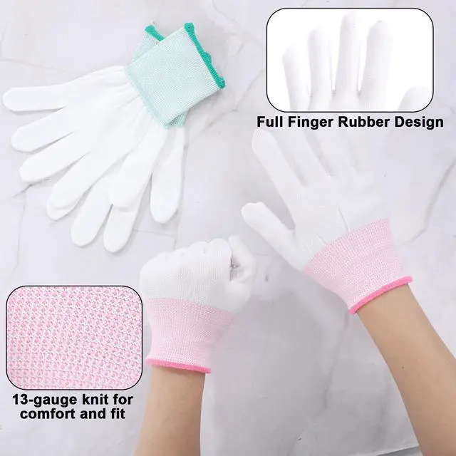 Alt view image 3 of 7 - 8 Pcs Heat Gloves for Hair Styling, Heat Protectant Gloves Curling Iron Thermal Glove for Curling Wand and Flat Iron Hair Straightener Suitable Sublimation Heats Transfer Printing Soldering