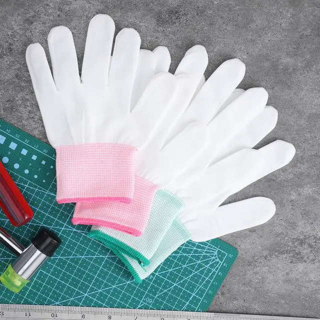 Alt view image 7 of 7 - 8 Pcs Heat Gloves for Hair Styling, Heat Protectant Gloves Curling Iron Thermal Glove for Curling Wand and Flat Iron Hair Straightener Suitable Sublimation Heats Transfer Printing Soldering