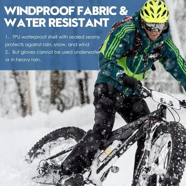 Alt view image 5 of 7 - Winter Gloves for Women & Men, 3M Thermal Insulation, Lycra Fabric, Touchscreen, Anti-Slip, Black, XL