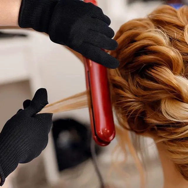 Alt view image 7 of 7 - Heat Proof Medium Glove Mitts for Hair Styling - 2Pcs for Flat Iron, Curling Wand, and Hot-Air Brushes