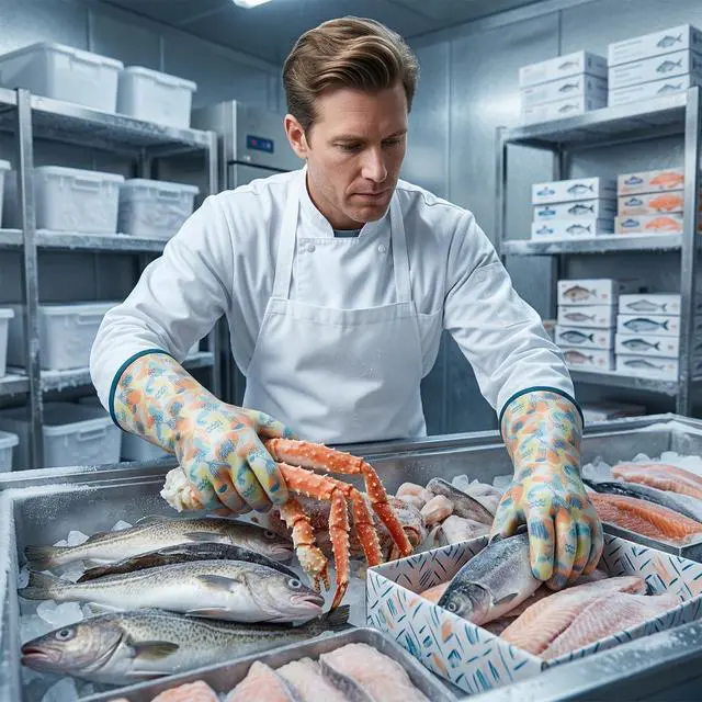 Alt view image 6 of 7 - Heat Resistant Gloves for Cooking Thickened Silicone Coating Cotton Liner Waterproof Food Grade Graffiti-Art Printing Medium