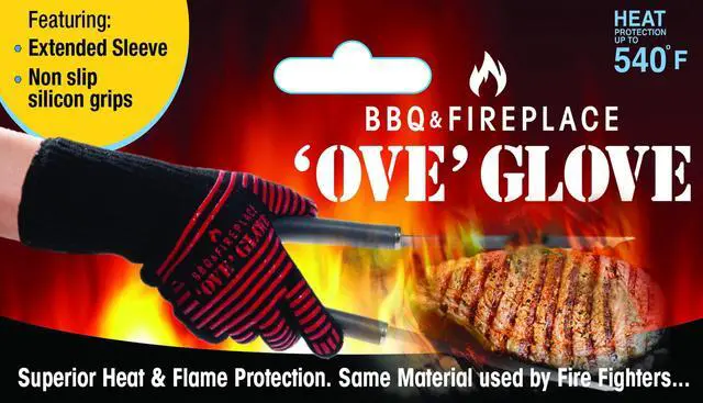 Alt view image 4 of 4 - BBQ Superior Heat & Flame Protection- Extended Wrist for Additional Safety- Outdoor Cooking, Grilling, Barbeque