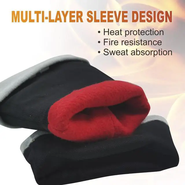 Alt view image 4 of 7 - Heat Resistant Leather Gloves, Foundry