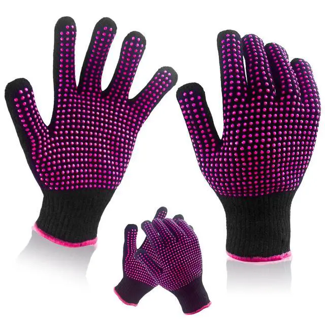 Main image of 4 Pieces Heat Resistant Gloves with Silicone Bumps for Hair Styling Heat Blocking Gloves for Curling,Flat Iron and Hair Styling Toolsfor Hair Styling Sublimation