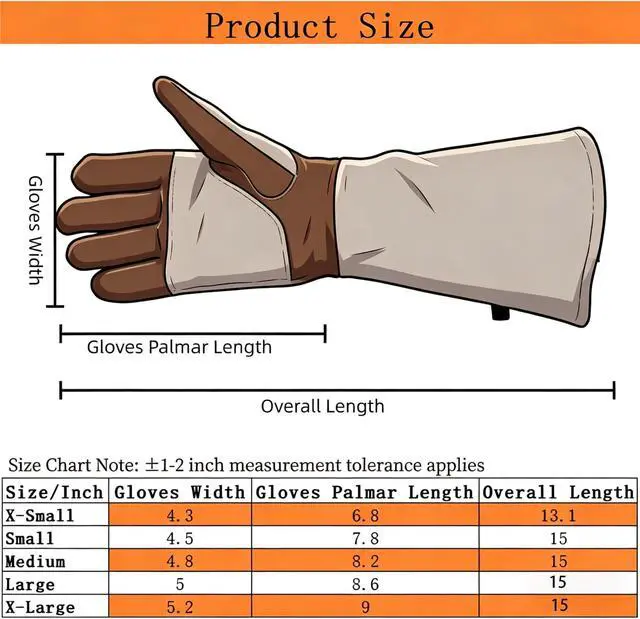 Alt view image 4 of 7 - Leather Welding Gloves for Men,Long Sleeve Fireproof and Heat Resistant Mitts for Firefighting,Fireplace,Oven,Baking,BBQ,Stove,Pot Holder,Yard Work Thorn Proof (Brown Large)