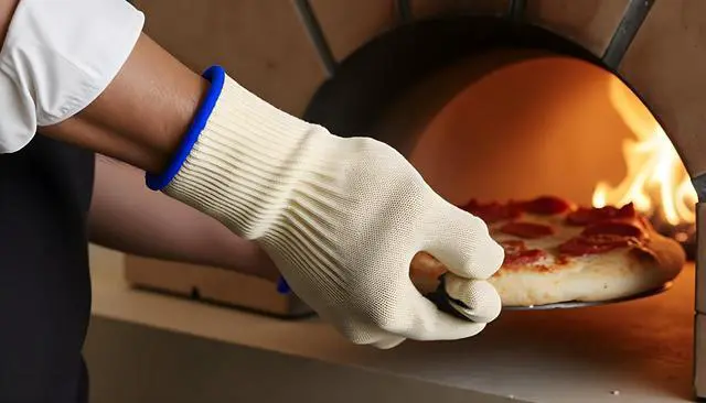 Alt view image 2 of 6 - Heat Resistant Oven Gloves, for BBQ, Fireplace,and Grilling. Commercial Grade, Large, Sold by 1 Piece