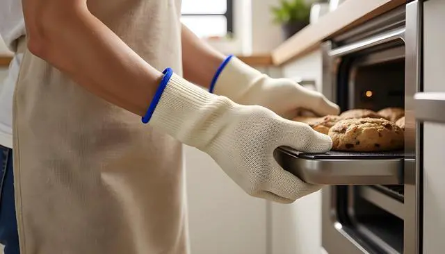 Alt view image 6 of 6 - Heat Resistant Oven Gloves, for BBQ, Fireplace,and Grilling. Commercial Grade, Large, Sold by 1 Piece