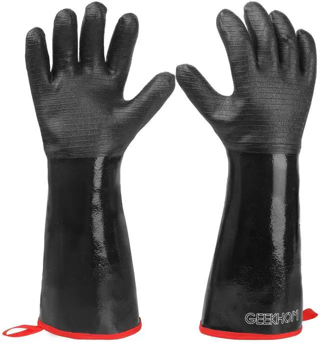 Main image of 18-Inch Heat Resistant BBQ Gloves 932°F Waterproof Long Sleeve Cooking Gloves, Non-Slip Silicone Grip Grill Gloves for Grilling, Smoker, Oven, and Kitchen Use