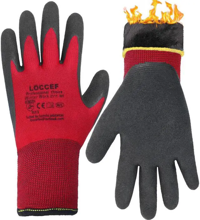 Main image of 2 Pairs Winter Work Gloves for Men and Women, Freezer Gloves for Work Below Zero, Thermal Insulated, Super Grip (L)