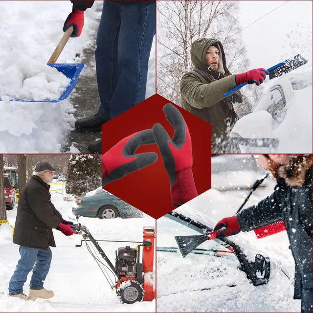 Alt view image 5 of 7 - 2 Pairs Winter Work Gloves for Men and Women, Freezer Gloves for Work Below Zero, Thermal Insulated, Super Grip (L)