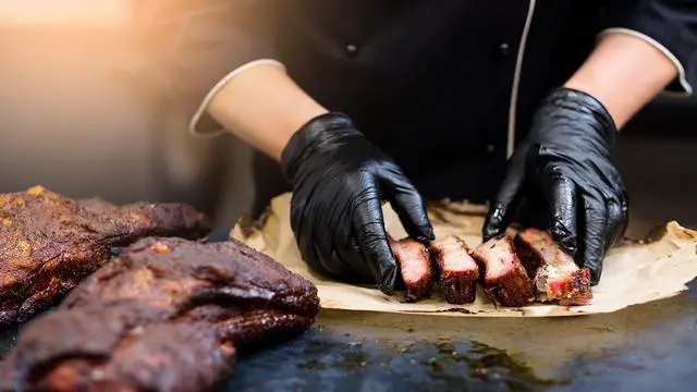 Alt view image 7 of 7 - BBQ Gloves - Disposable with 4 Cotton Liners and 100 Black Nitrile Gloves - Machine Washable, Powder Free, Latex Free