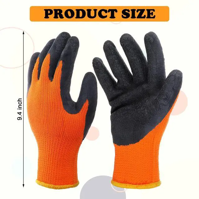 Alt view image 2 of 7 - 3 Pairs Heat Resistant Gloves Heat Press Gloves for Transfer Printing 3D Vacuum Transfer Machine Work, Orange and Black