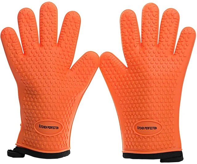 Main image of Silicone Smoker Oven Gloves -Extreme Heat Resistant BBQ Gloves -Handle Hot Food Right on Your Smoker Grill Fryer & Pit | Waterproof Oven Mitts |Superior Value Set+3 Bonuses