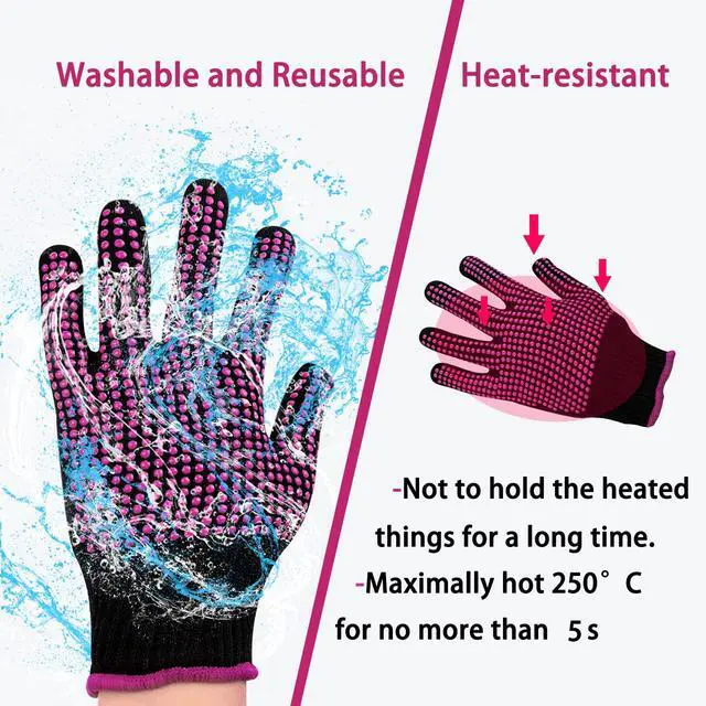 Alt view image 6 of 7 - Heat Resistant Gloves for Sublimation 2Pcs with Silicone Bumps