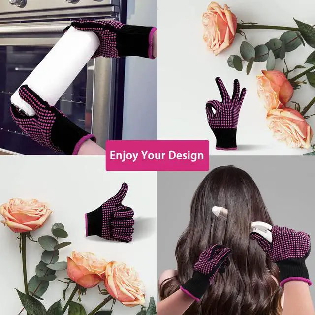 Alt view image 7 of 7 - Heat Resistant Gloves for Sublimation 2Pcs with Silicone Bumps