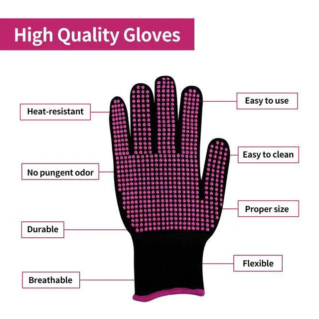 Alt view image 4 of 7 - Heat Resistant Gloves for Sublimation 2Pcs with Silicone Bumps