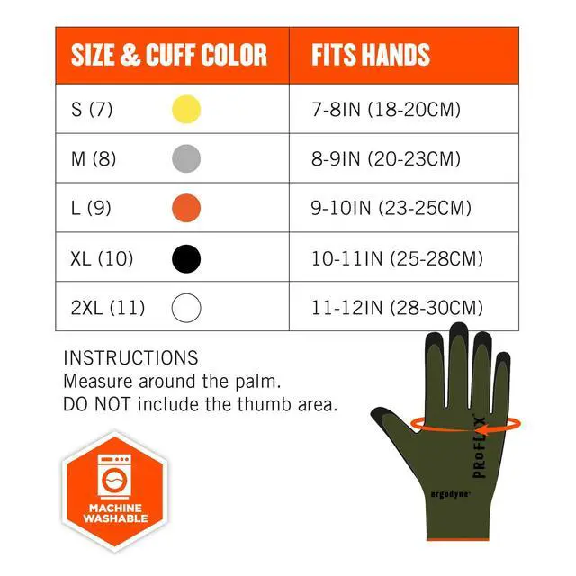 Alt view image 6 of 7 - ProFlex 7042 Cut Resistant Work Gloves, ANSI A4, Contact Heat Resistant, Sandy Nitrile Coated Palms, 18g Aramid , Green