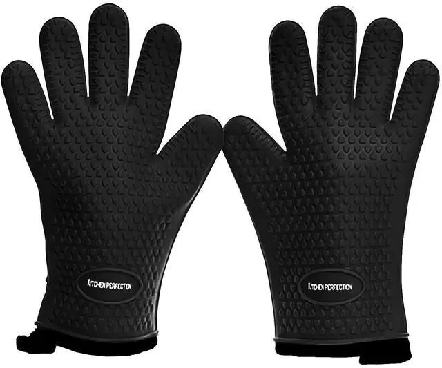 Main image of Silicone Smoker Oven Gloves -Extreme Heat Resistant BBQ Gloves -Handle Hot Food Right on Your Smoker Grill Fryer Pit|Waterproof Oven Mitts Grill Gloves |Superior Value Set+3 Bonuses