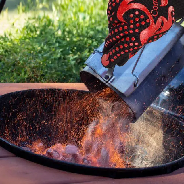 Alt view image 5 of 7 - BBQ Gloves, 1472 Degree F Heat Resistant Grilling Gloves Silicone Non-Slip Oven Gloves Long Kitchen Gloves for Barbecue, Cooking, Baking, Cutting