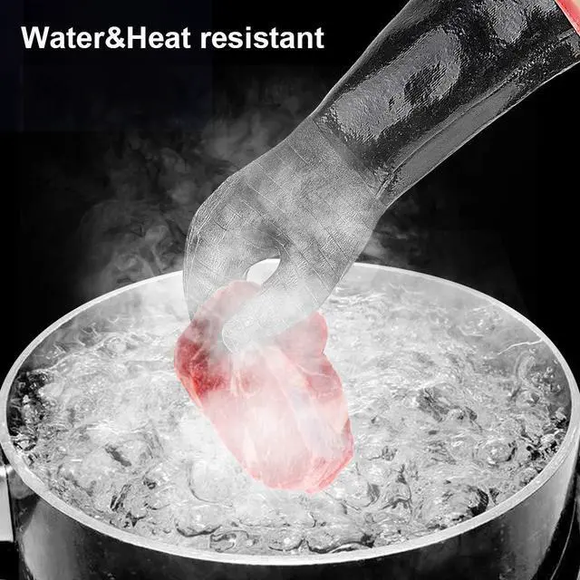 Alt view image 4 of 7 - 932°F Extreme Heat Resistant Gloves for Grill BBQ,Waterproof Long Sleeve Pit Grill Gloves for Fryer, Baking, Oven,Smoker,Fireproof, Oil Resistant Neoprene Coating14-Inch
