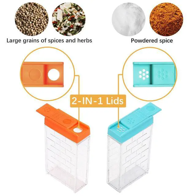 Alt view image 3 of 7 - Spice Containers, Travel Seasoning Jars for Camping, 6 Pack Color
