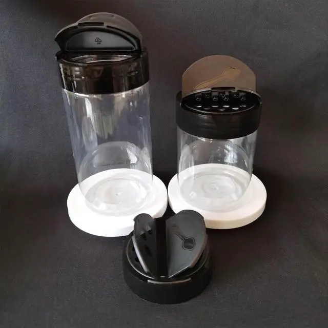 Alt view image 6 of 6 - 10 Pack Spice Jars Cap Replacement 1-5/8 Inch Glass Spice Jars Shaker Lids Tops with Shaker and Pour Options for 4 oz Glass Jar with Spice Labels Round Square 4oz Empty Spice Containers