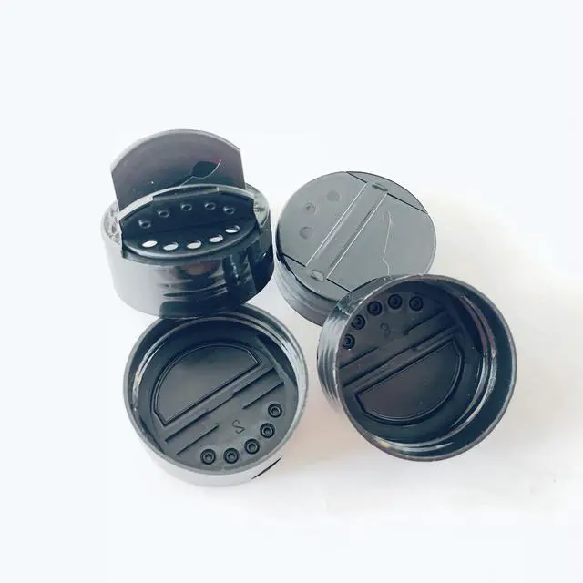Alt view image 4 of 6 - 10 Pack Spice Jars Cap Replacement 1-5/8 Inch Glass Spice Jars Shaker Lids Tops with Shaker and Pour Options for 4 oz Glass Jar with Spice Labels Round Square 4oz Empty Spice Containers