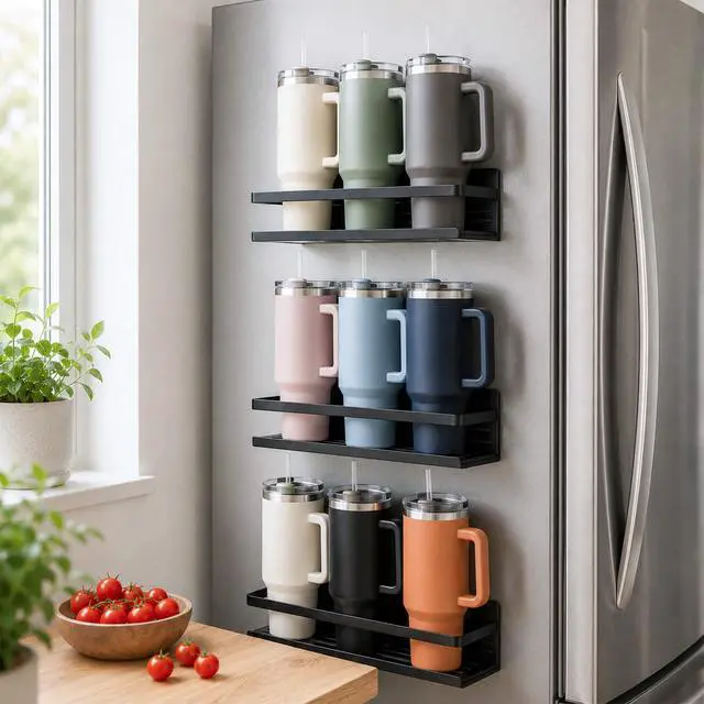 Alt view image 2 of 7 - Metal Magnetic Spice Rack 4-Pack Heavy-Duty, Rust-Resistant