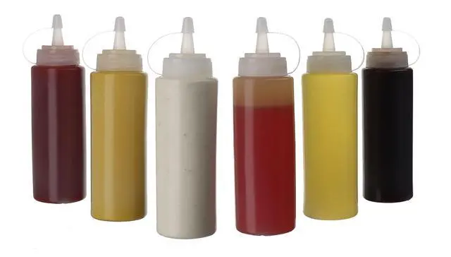 Alt view image 3 of 6 - Squirt Bottles 16oz, 6 Pack BPA-Free Condiment Squeeze Bottles for Sauces, Dressings, Oils, BBQ & Crafts Durable, Leak-Proof, Easy to Fill & Clean