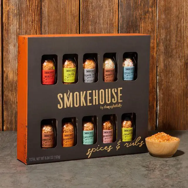 Alt view image 3 of 7 - by Thoughtfully, Gourmet Grilling Spice Set in Mini Glass Bottles, Vegan and Vegetarian, Grill Seasoning Flavors Include Caribbean, Jamaican Jerk, Jalapeno, Montreal and More, Pack of 10
