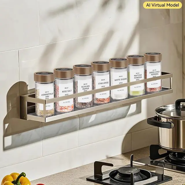 Alt view image 7 of 7 - 12 Pack Spice Jars with Acacia Lids, 4 oz Round Glass Jars Spice Containers Set with Labels, Pen, Funnel, Seasoning Storage Bottles with Shaker Lids for Rack, Cabinet, Drawer